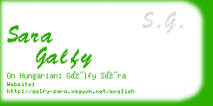 sara galfy business card